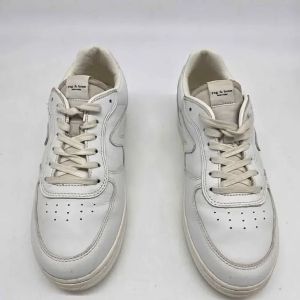 Rag & Bone Retro Court Sneakers Mens 7 Womens 10 White Leather Low Top EU 40
